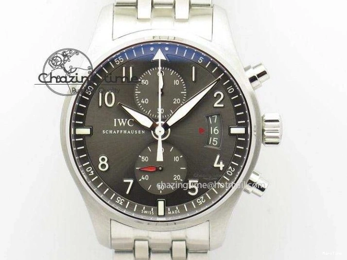 MIROTIME 0512 Youthful Pilot Chrono RG 3878 Gray Dial on Light Brown Leather Strap A 7394